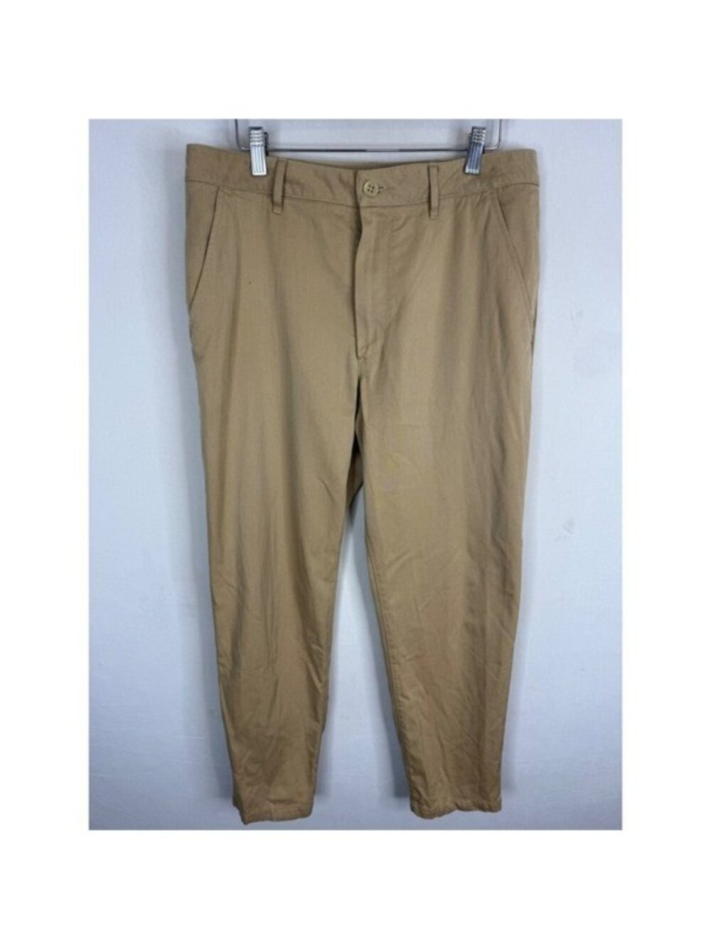 Icebreaker Mens Merino Wool Blend Chino Pants Tan Khaki Size 32X29 Flat Front